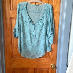 Women's Torrid Blue Patterned Top